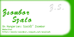 zsombor szalo business card